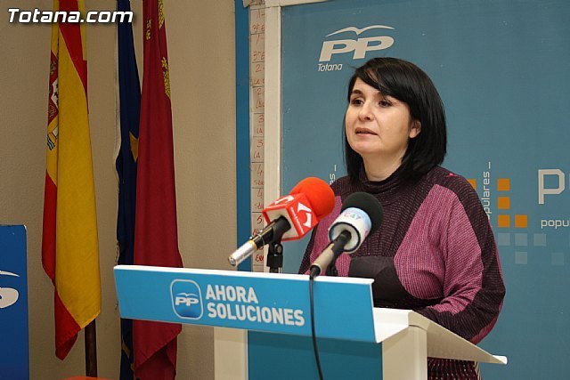 La portavoz del PP local, Isabel María Sánchez, en una foto de archivo / Totana.com