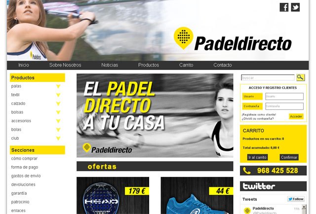 Nueva imagen de Padeldirecto. <a href=http://www.padeldirecto.es target=_blank>www.padeldirecto.es</a>