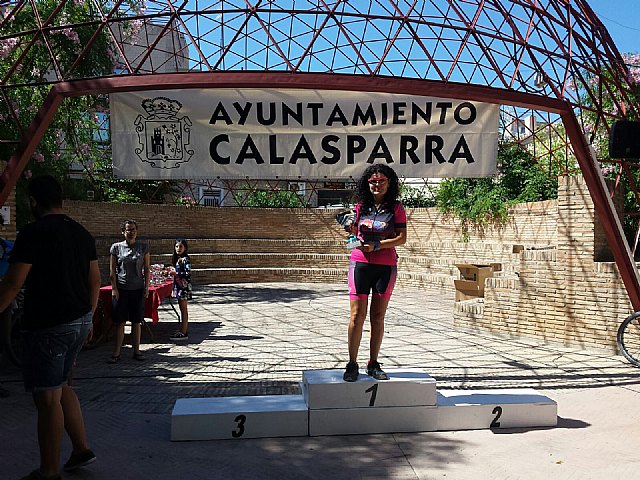 Mica Diaz en el podium de Calasparra