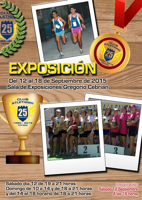 El Club Atletismo Totana organiza una exposición fotográfica con motivo de su 25 aniversario