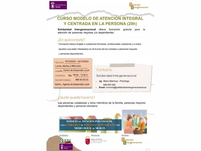 Curso “Modelo de Atención Integral y Centrada en la Persona”