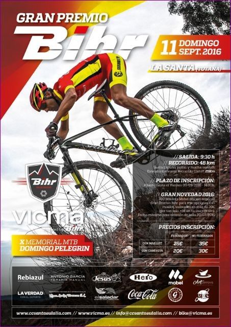 Unos 200 ciclistas se darán cita en la X edición del 'Memorial MTB Domingo Pelegrín-Gran Premio Bihr'