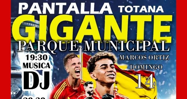 Totana dispondrá este domingo de una pantalla gigante para presenciar la final de la Eurocopa