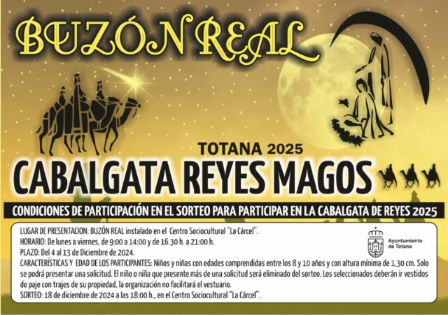 Aprueban las bases del Buzón Real, de cuyo sorteo saldrán algunos de los participantes en la próxima Cabalgata de Reyes 2025