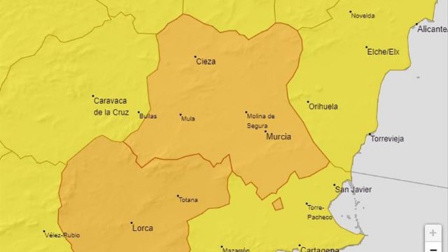 Alerta naranja en Totana este domingo por la DANA